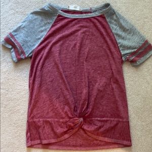 Maroon and Gray Tee
